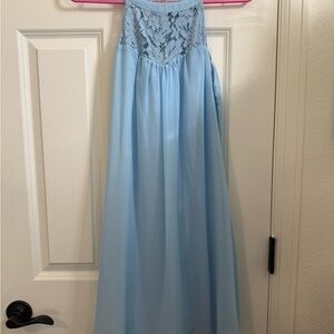 Elegant Blue Lace Women's Skirt